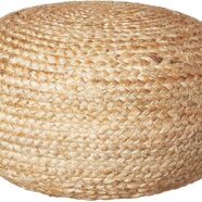 Boho Woven Jute Round Ottoman