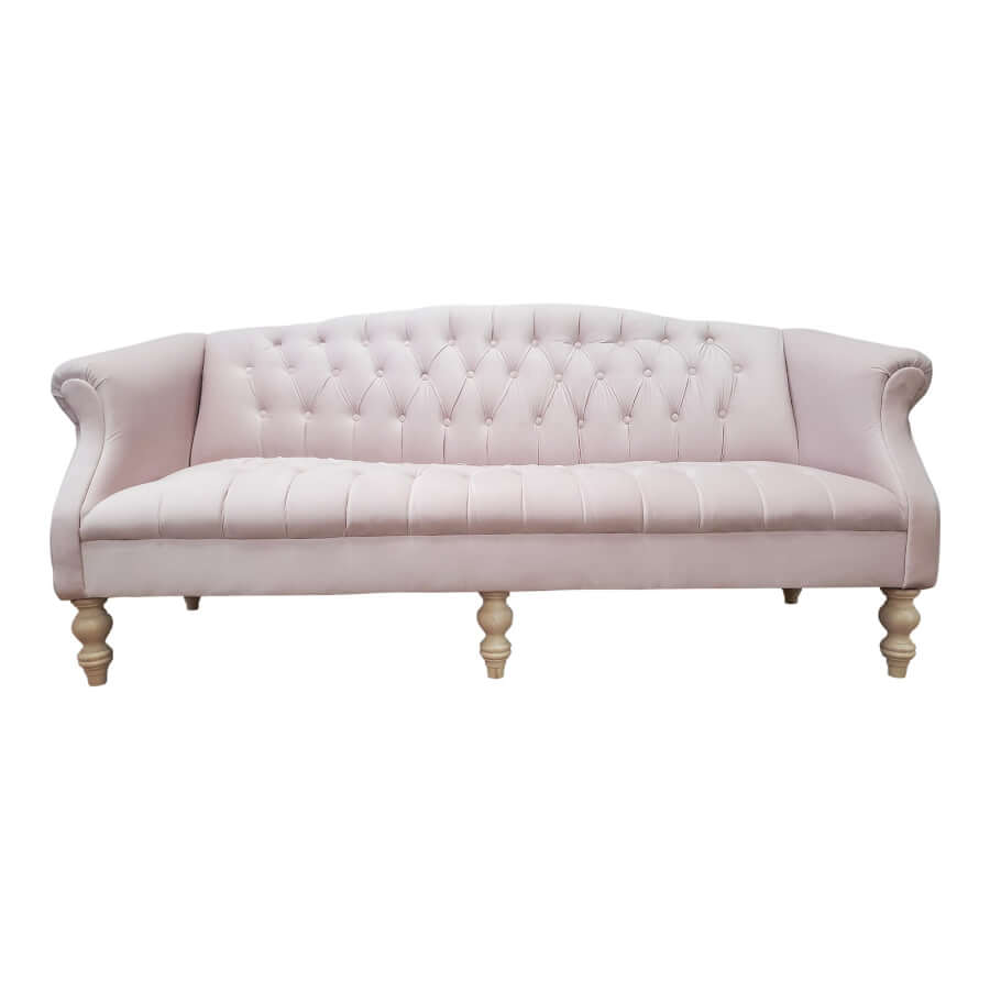 Chesterfield Blush Pink Velvet Sofa