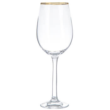 Classic Gold Rimmed Wine Glass