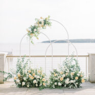 Triple Arch White Arbor