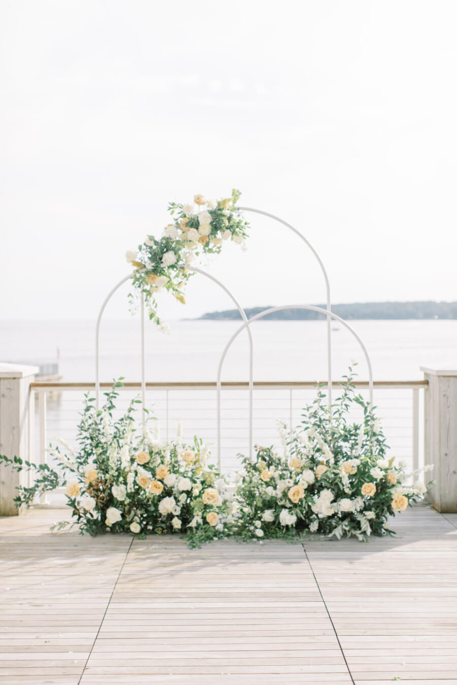 Boho Triple White Arch