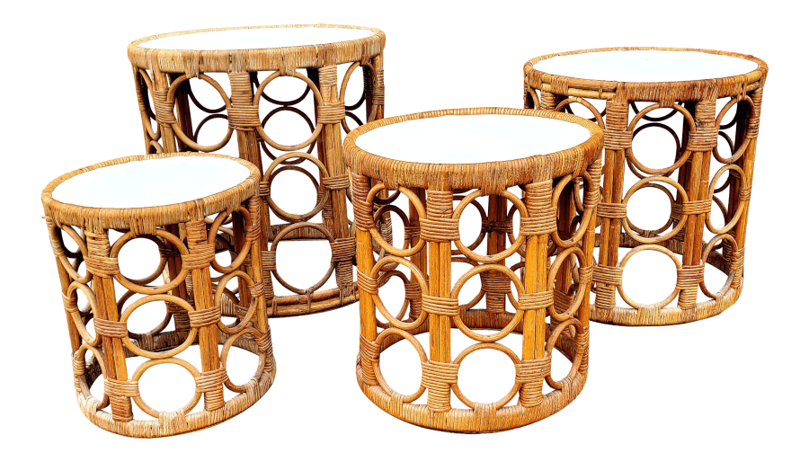 Boho Bamboo Side Tables