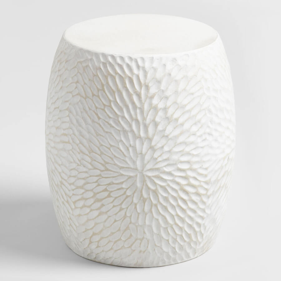 Boho White End Tables