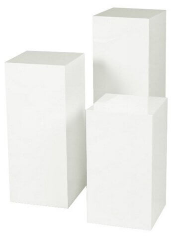 White Square Pedestals