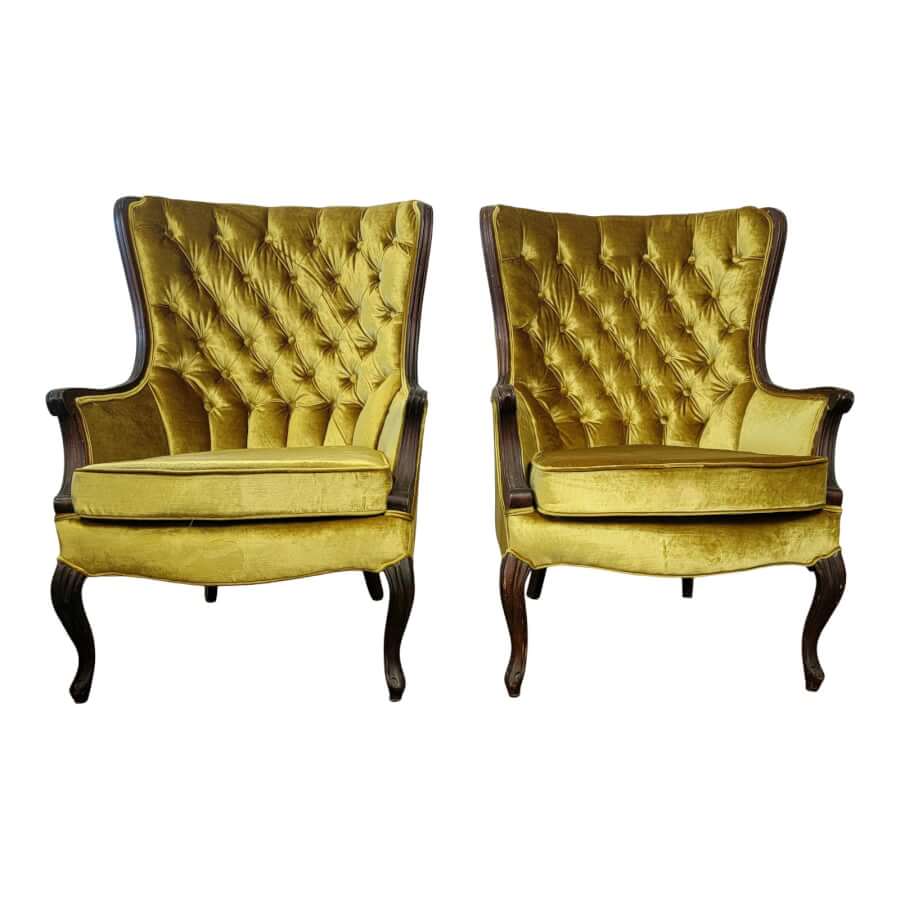 Goldenrod Yellow Velvet Chairs