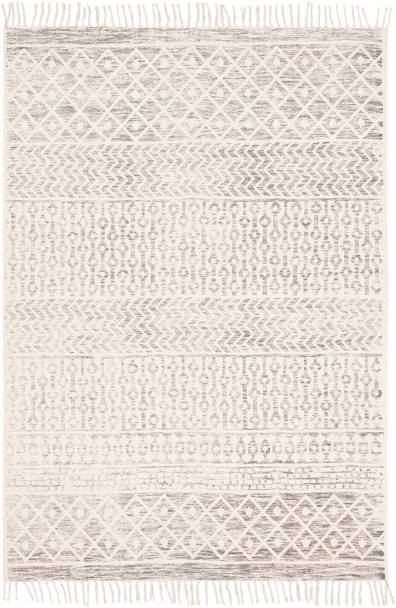 Boho Ivory Fringe Rug