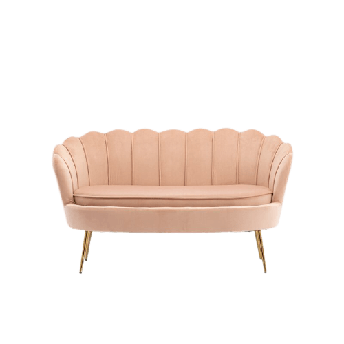 Blush Pink MOD Channel Loveseat