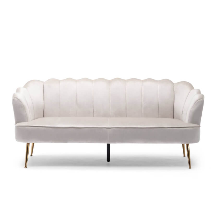 White MOD Channel Loveseat