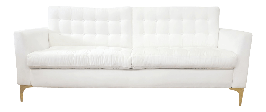 Classic Mod White Sofa