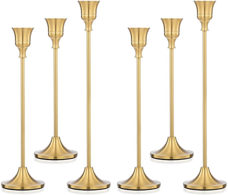 Classic Gold Brass Candlesticks