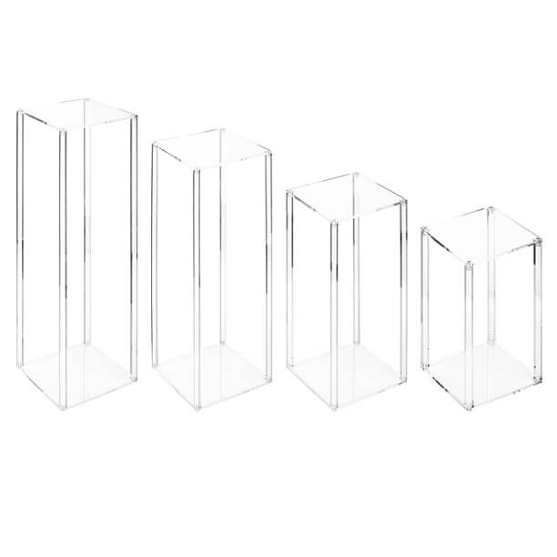 Lucite Floral Centerpiece Pedestals