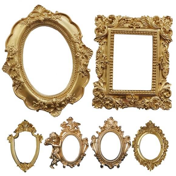 Vintage Gold Tabletop Frames