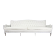 Classic White Linen Garden Sofa
