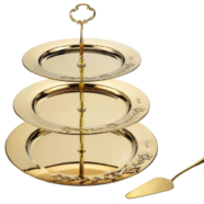 3 Tiered Gold Dessert Stands
