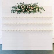 White Shiplap Champagne Wall