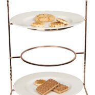 Gold 3 Tier Plate Stand
