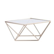 Gold Geometric & Glass Cake Stand