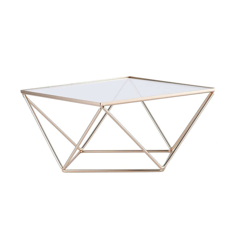 Gold Geometric & Glass Cake Stand