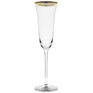 Gold Rim Champagne Flute