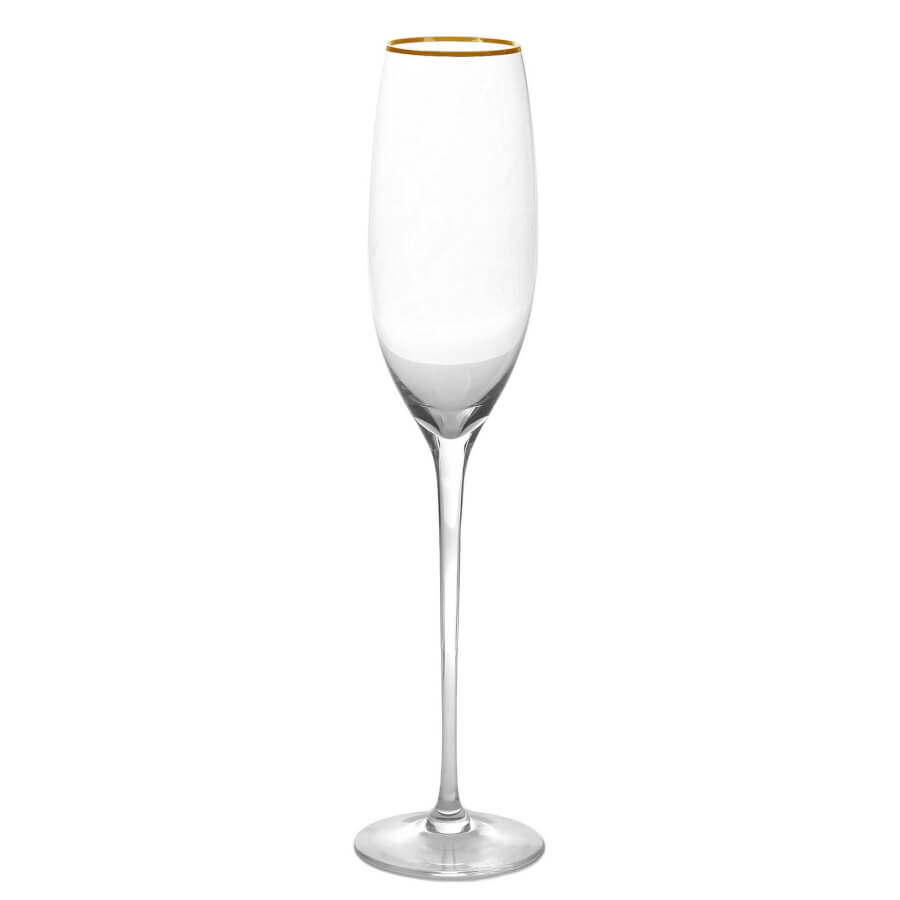 Gold Rim Champagne Flute