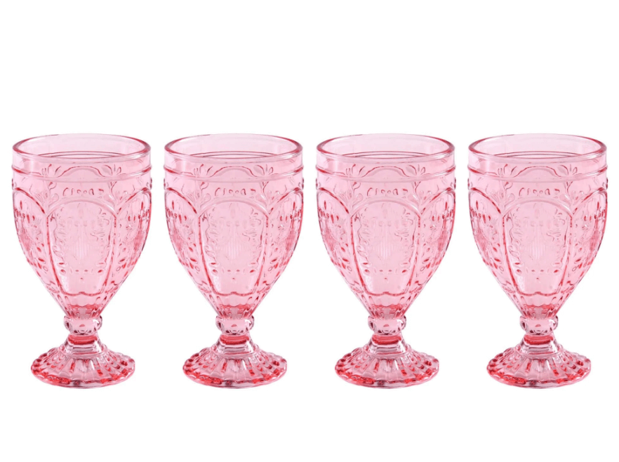 Blush Pink Glass Goblets
