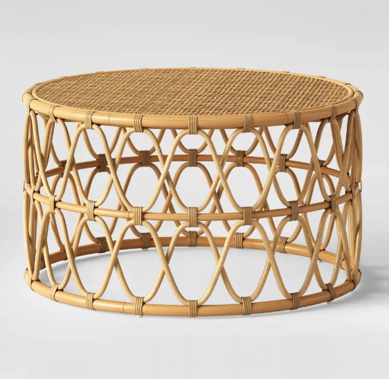 Boho Rattan Round Coffee Table