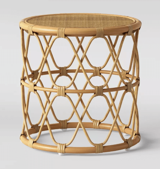 Boho Rattan Round End Tables