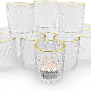 Crystal Gold Rim Votives