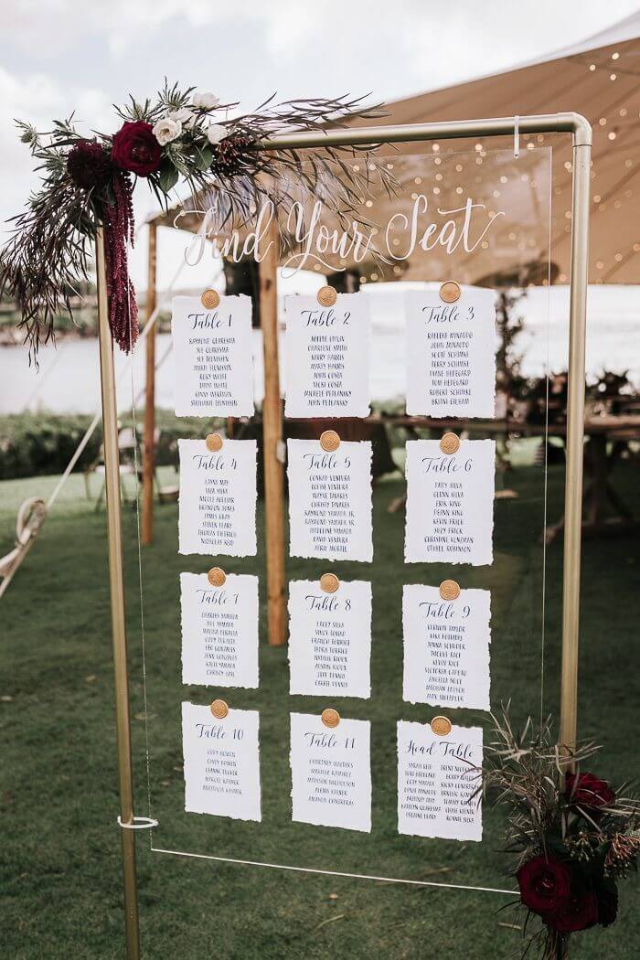 Hanging Seating Chart