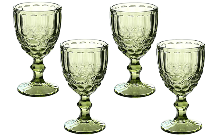 Sage Green Glass Goblets