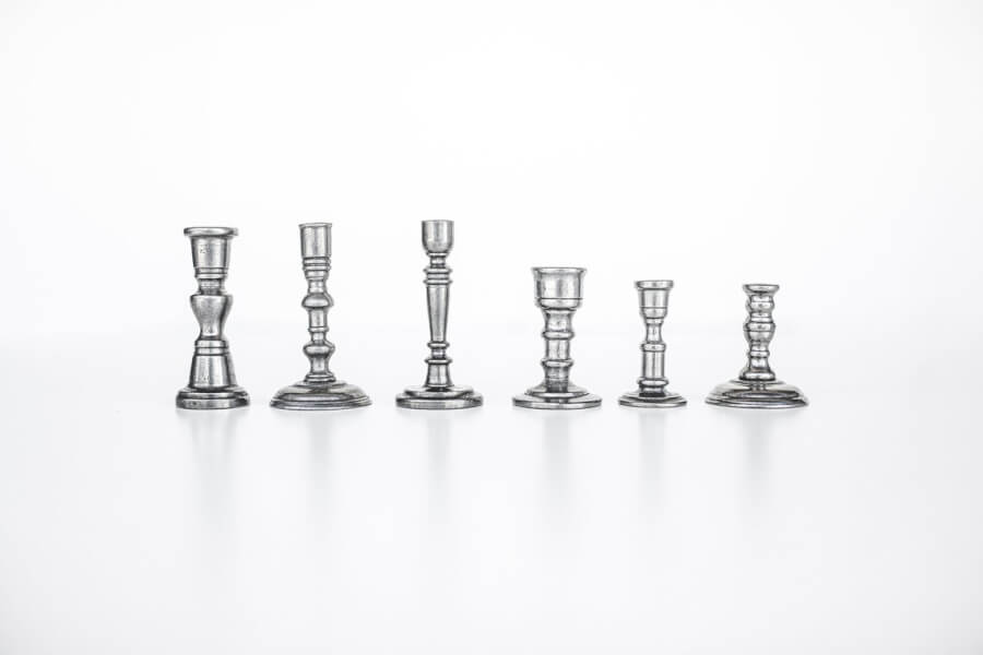 Vintage Mismatched Silver Candlesticks