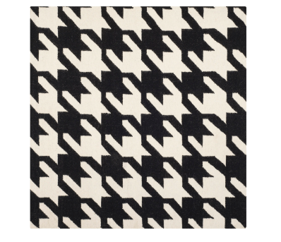 Black & White Houndstooth Rug