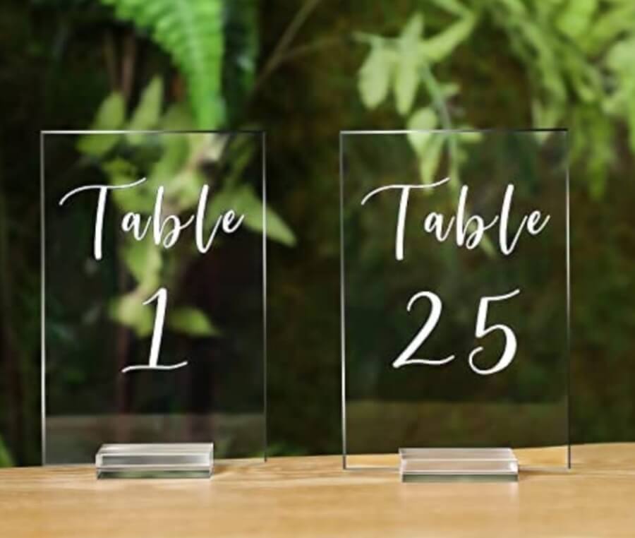 Lucite Table Numbers