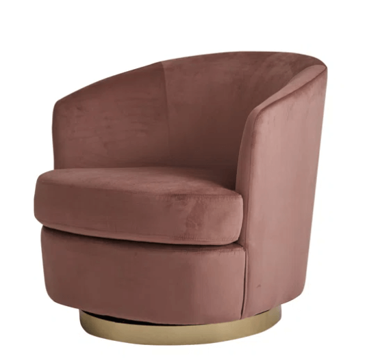 MOD Pink & Gold Barrel Chairs