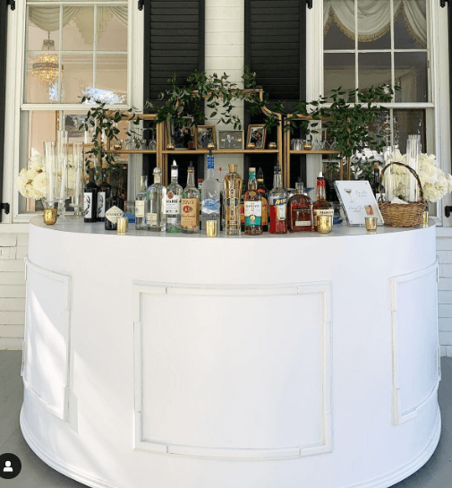 White Round Cocktail Bars