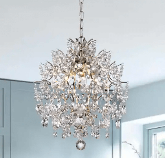 Vintage Crystal Champagne Chandelier