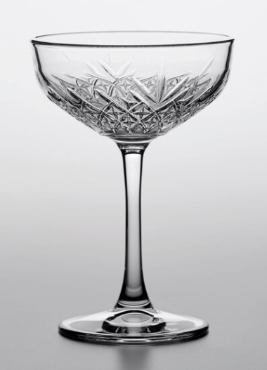 Vintage Etched Coupe Glass