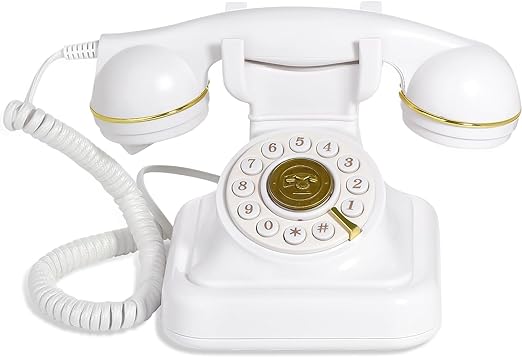 Vintage White Audio Guestbook Phone