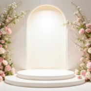 White Round Platforms & Stages