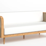 Classic Coastal Linen Sofa