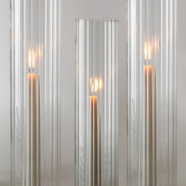 Ribbed Glass Chimneys